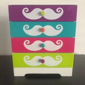 Mustache jewelry holder